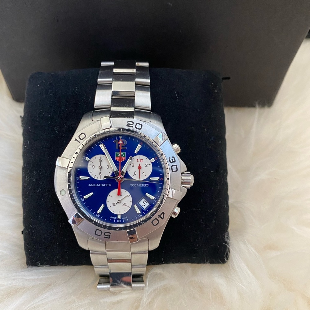 Tag Heuer Aquaracer Blue Dial Men’s Watch, CAF1112.